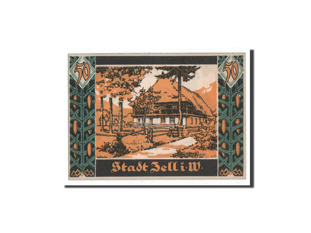Geldschein, Deutschland, Zell . i . W, 50 Pfennig, ferme 2, 1921, 1921-10-01