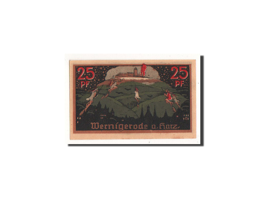 Billete, Alemania, Wernigerode, 25 Pfennig, personnage, 1920, 1920-12-20, UNC