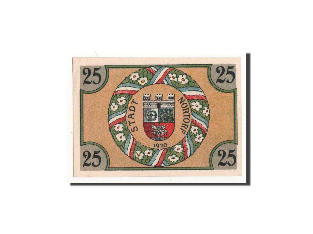 Geldschein, Deutschland, Nortorf, 25 Pfennig, Ecusson, 1920, 1920-05-10, UNZ