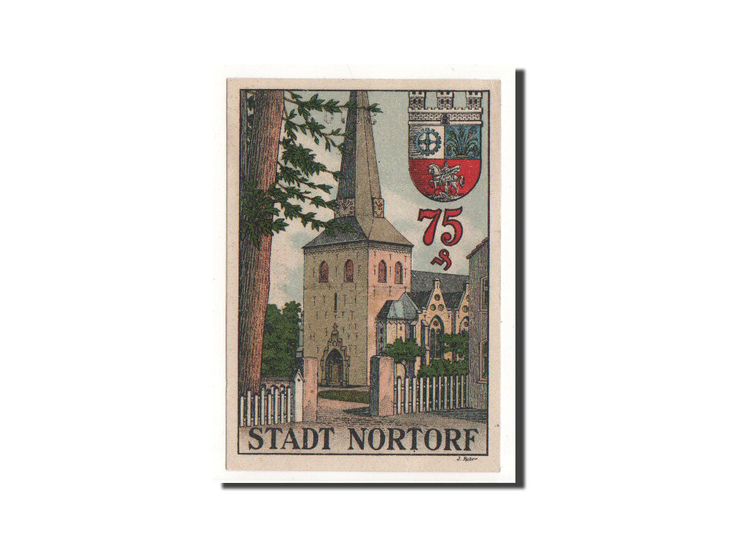 Geldschein, Deutschland, Nortorf, 75 Pfennig, Eglise, 1920, 1920-05-10, UNZ