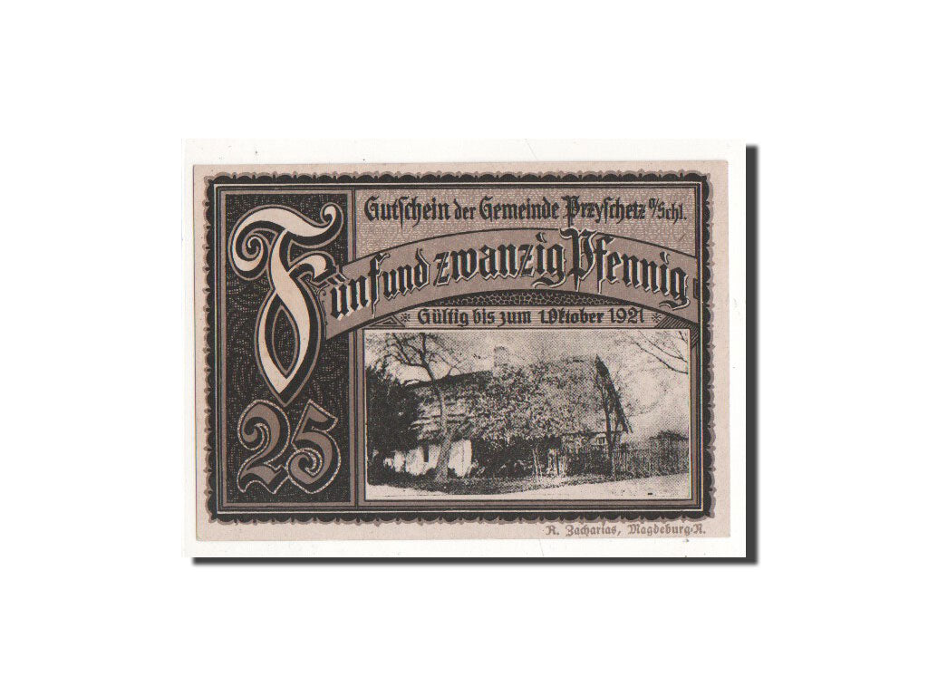 Geldschein, Deutschland, Przyschetz, 25 Pfennig, photo, O.D, Undated, UNZ