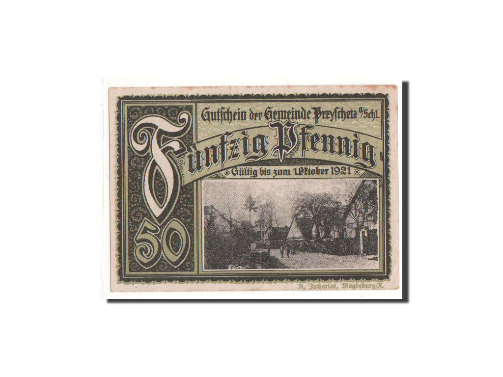 Geldschein, Deutschland, Przyschetz, 50 Pfennig, photo, O.D, Undated, UNZ