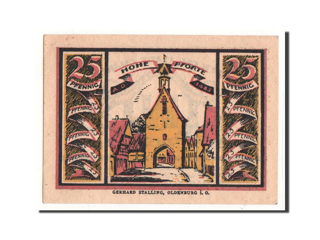Geldschein, Deutschland, Quakenbrück, 25 Pfennig, Eglise, 1921, 1921-09-01