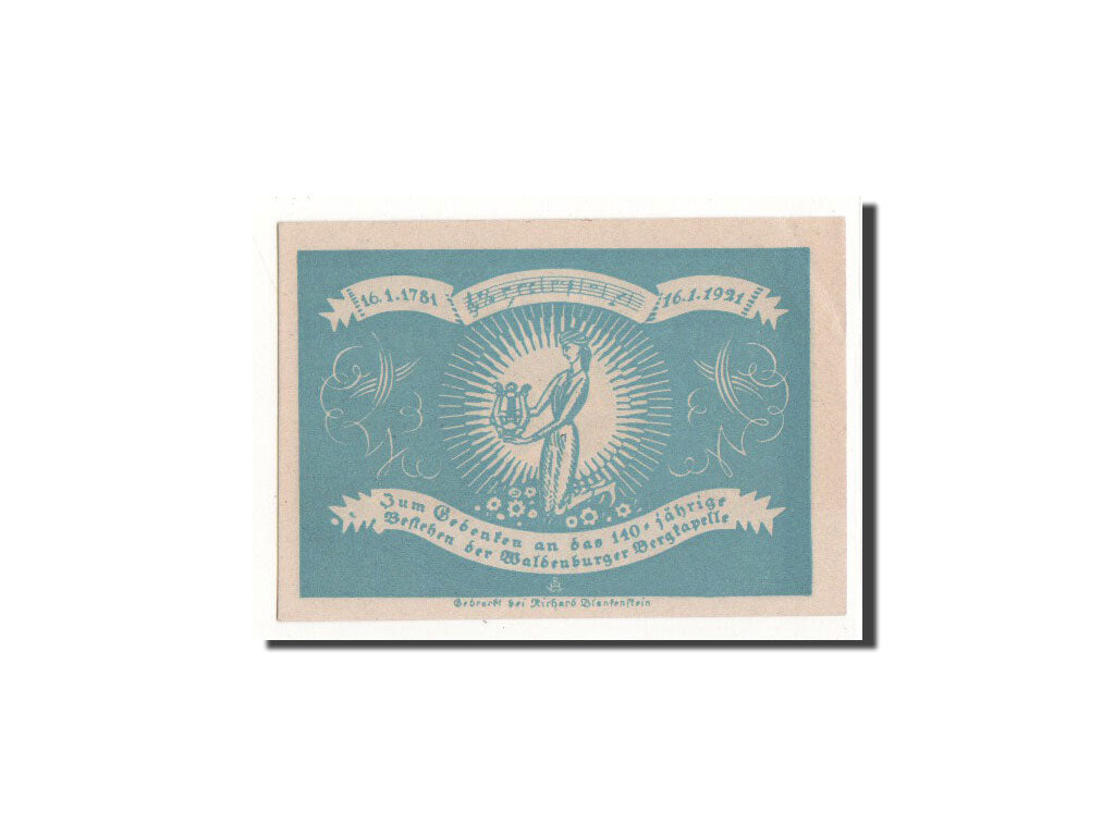 Geldschein, Deutschland, Waldenburg, 50 Pfennig, personnage, 1921, 1921-01-16