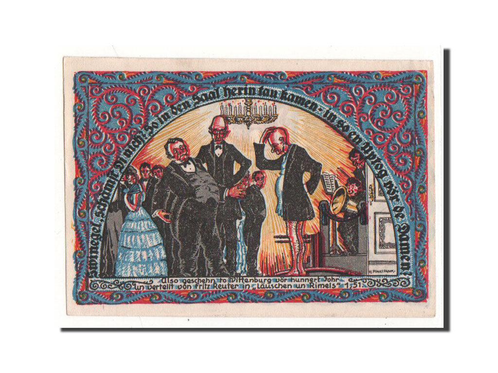 Banknote, Germany, Wittenburg, 1 Pfenning, personnage, 1922, 1922-01-20