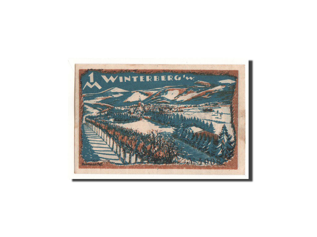 Geldschein, Deutschland, Winterberg, 1 Mark, randonneur, O.D, Undated, UNZ