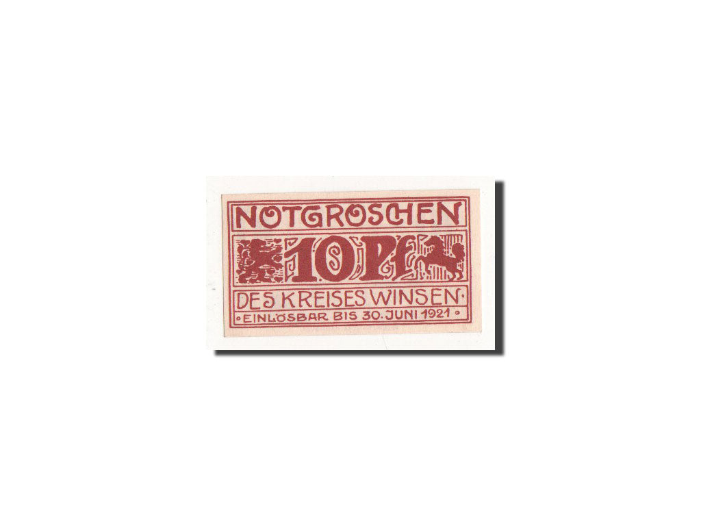 Billete, Alemania, Winsen a.d luhe, 10 Pfennig, ferme, O.D, Undated, UNC