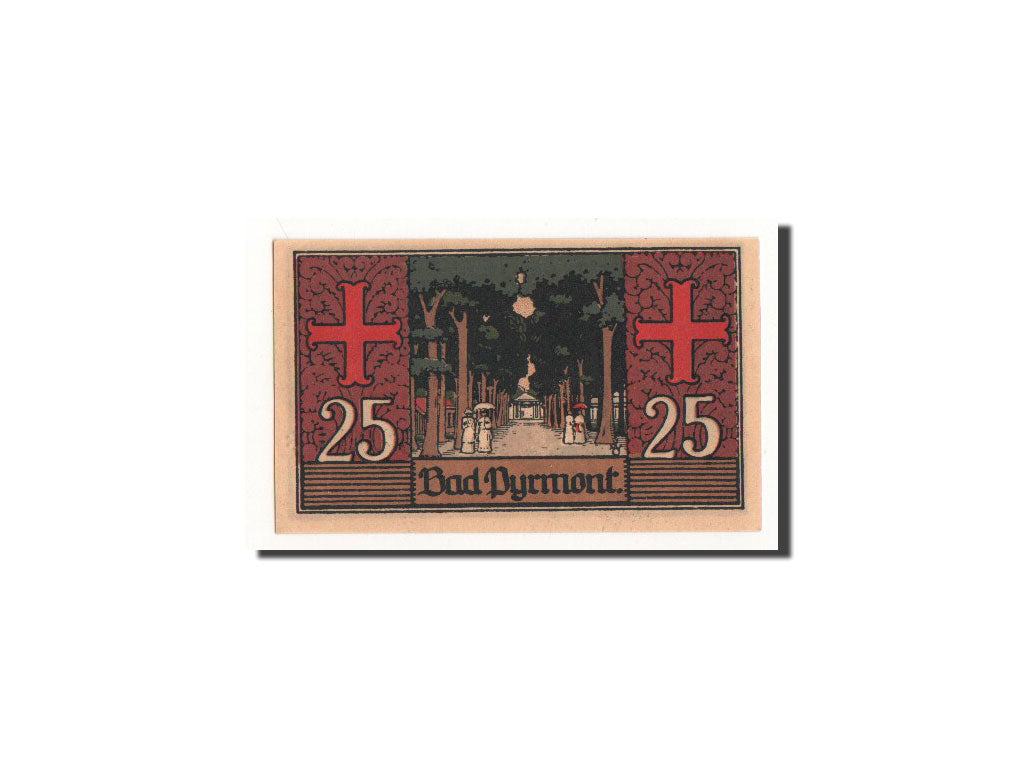 Billete, Alemania, Pyrmont, 25 Pfennig, personnage, 1921, 1921-02-02, UNC