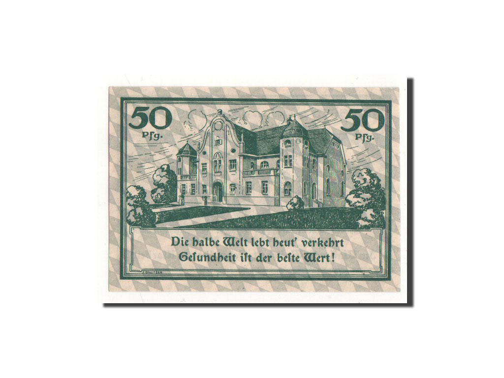 Billete, Alemania, Wörishefen, 50 Pfennig, château, 1921, Undated, UNC