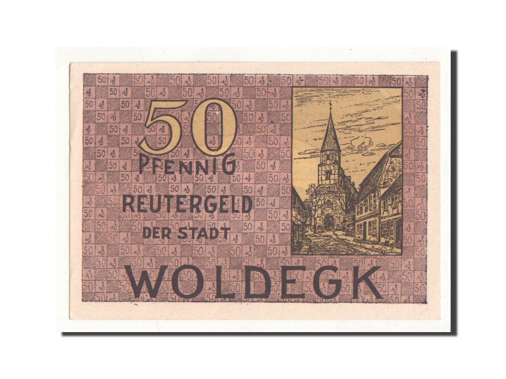 Billete, Alemania, Woldegk, 50 Pfennig, Eglise, O.D, Undated, UNC, Mehl:1452.1