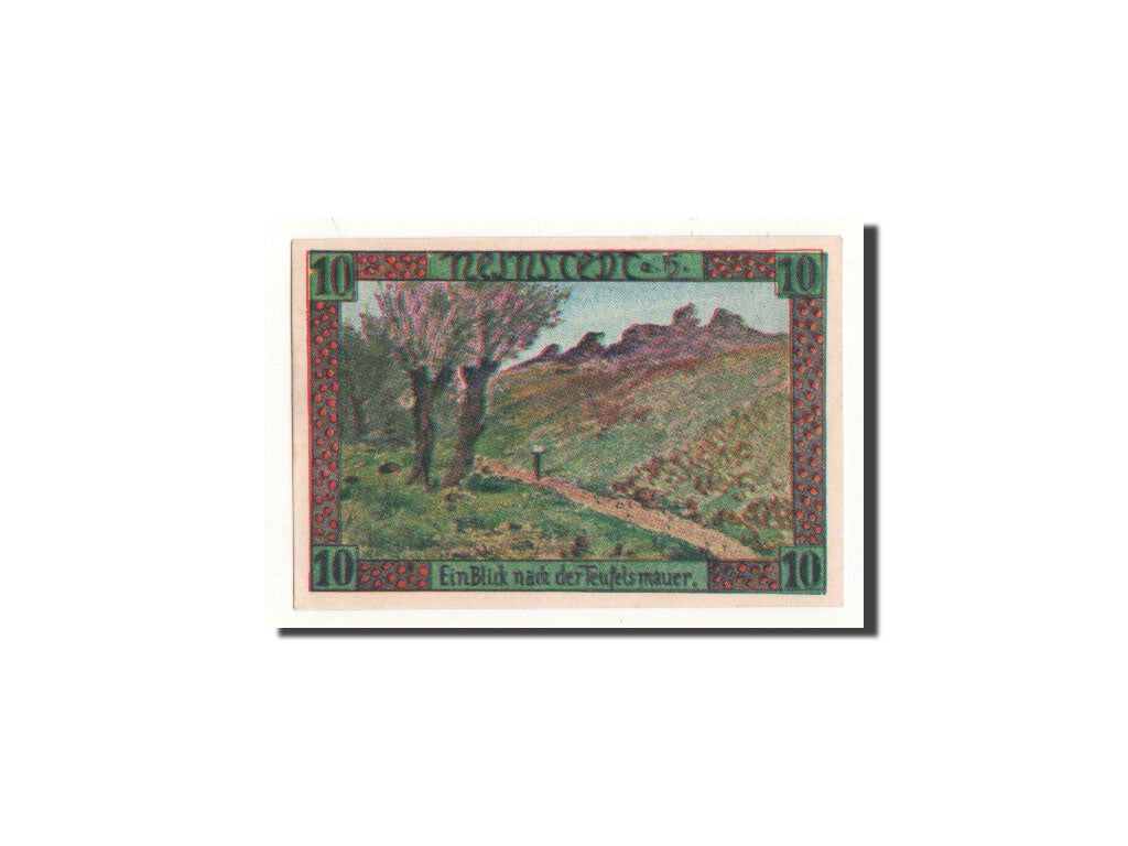 Banknot, Niemcy, Neinstedt a Harz, 10 Pfennig, paysage, 1921, 1921-07-01