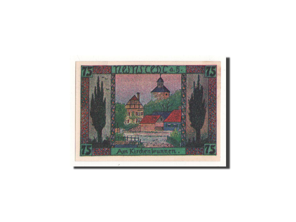 Geldschein, Deutschland, Neinstedt a Harz, 75 Pfennig, paysage, 1921