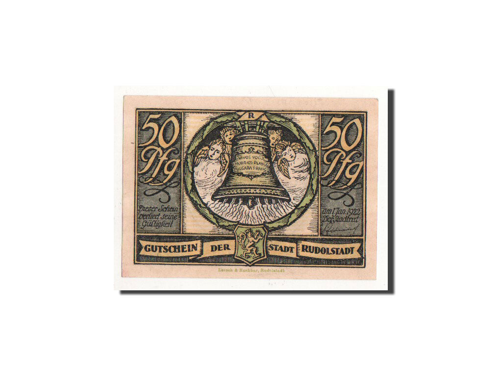 Banknot, Niemcy, Rudolstadt, 50 Pfennig, portrait, O.D, Undated, UNC(65-70)