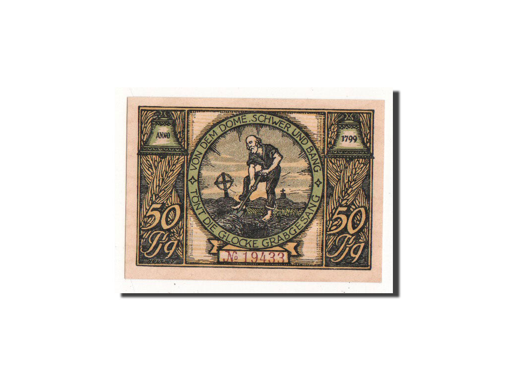 Geldschein, Deutschland, Rudolstadt, 50 Pfennig, personnage 1, O.D, Undated