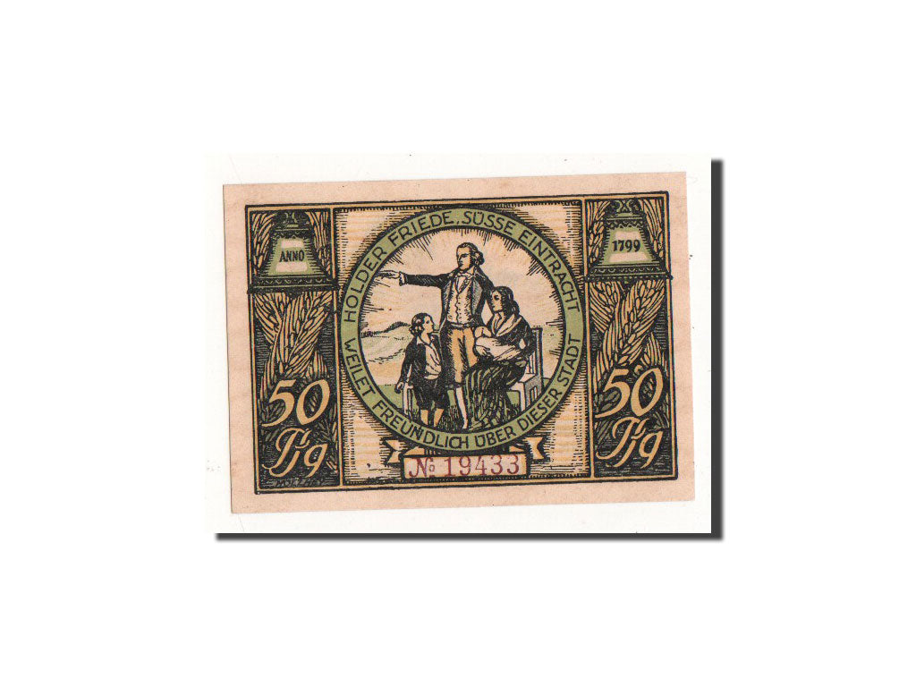 Banconote, Germania, Rudolstadt, 50 Pfennig, personnage 3, O.D, Undated, FDS
