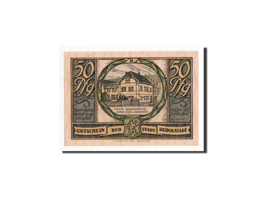 Banconote, Germania, Rudolstadt, 50 Pfennig, personnage 4, O.D, Undated, FDS