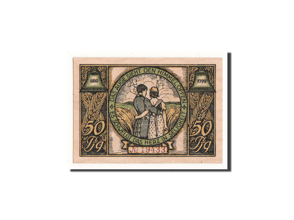 Geldschein, Deutschland, Rudolstadt, 50 Pfennig, personnage 6, O.D, Undated