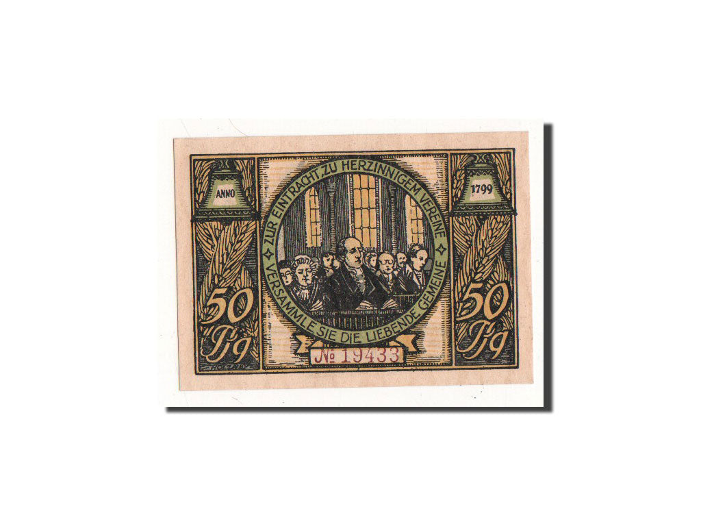 Geldschein, Deutschland, Rudolstadt, 50 Pfennig, personnage, O.D, Undated, UNZ
