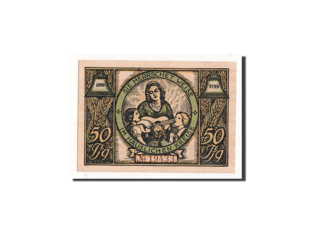 Geldschein, Deutschland, Rudolstadt, 50 Pfennig, personnage 5, O.D, Undated
