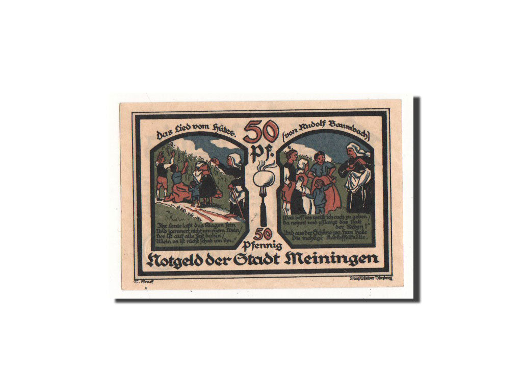Banknote, Germany, Meiningen, 50 Pfennig, personnage, 1921, 1921-06-11