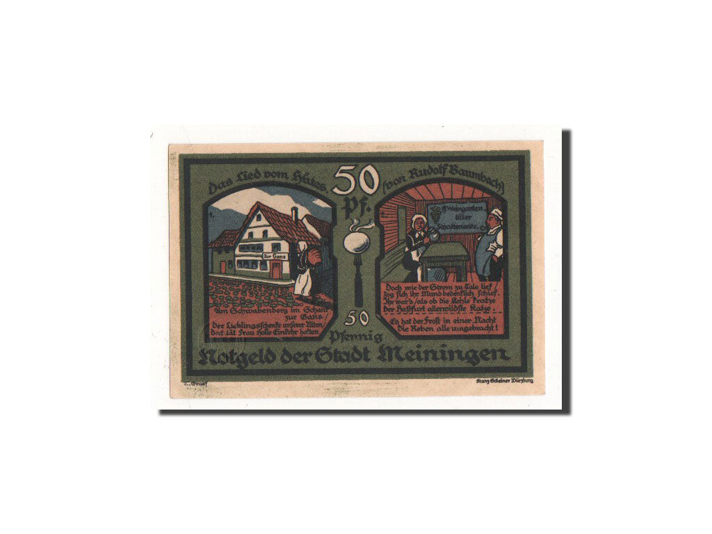 Banknote, Germany, Meiningen, 50 Pfennig, personnage 2, 1921, 1921-06-11