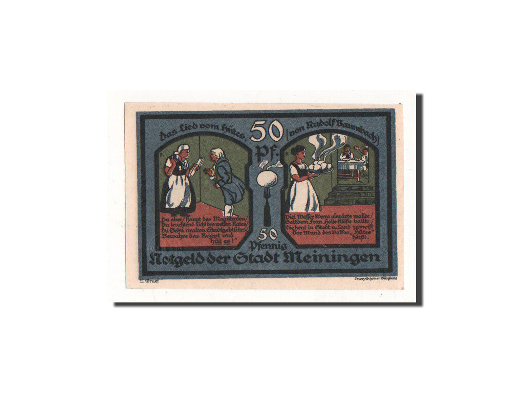 Banknote, Germany, Meiningen, 50 Pfennig, personnage 3, 1921, 1921-06-11