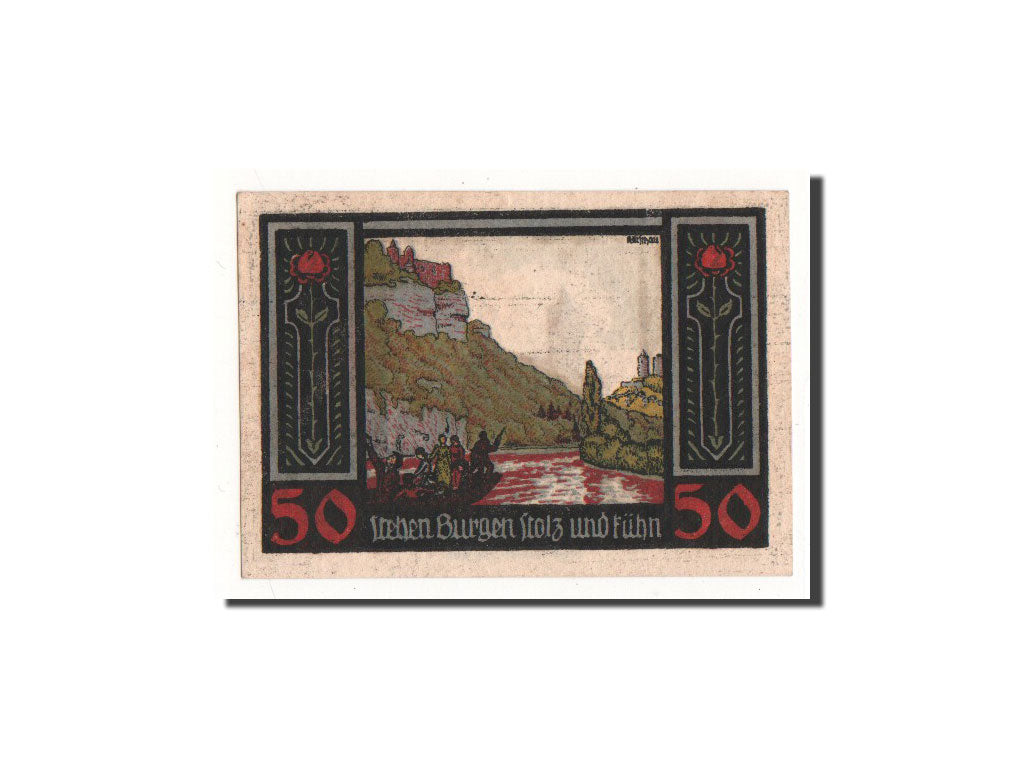 Banknote, Germany, Rudelsburg, 50 Pfennig, chateau 2, O.D, Undated, UNC(65-70)