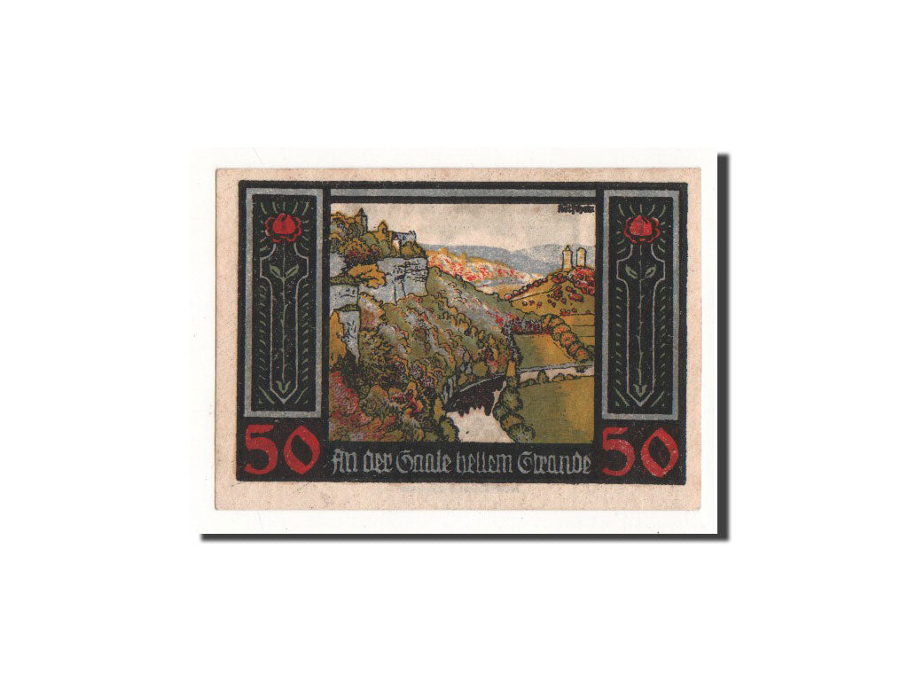 Banknote, Germany, Rudelsburg, 50 Pfennig, chateau 3, O.D, Undated, UNC(65-70)