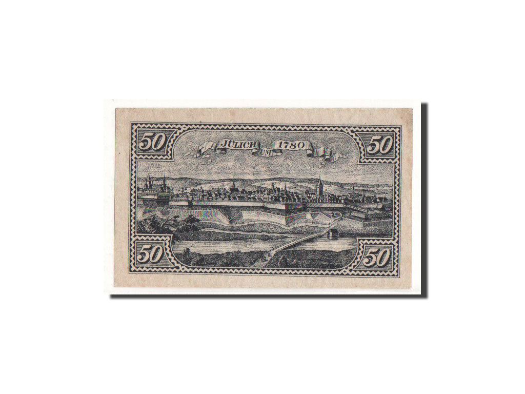 Banknot, Niemcy, Jülich, 50 Pfennig, paysage, 1919, 1919-12-31, AU(55-58)