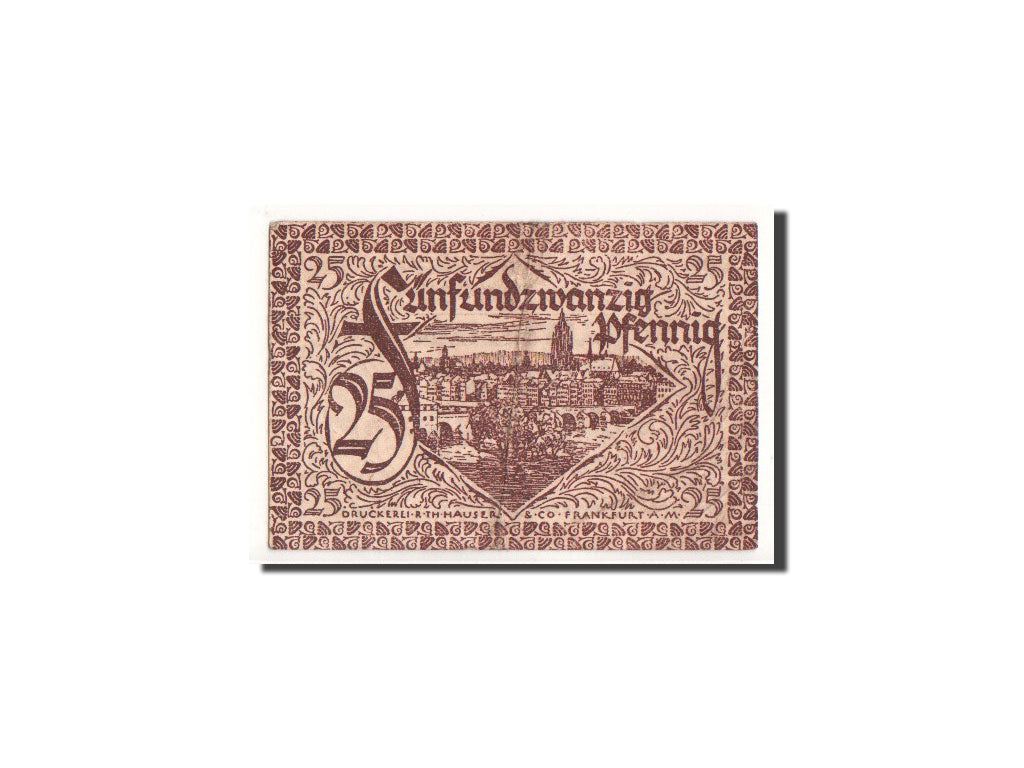 Geldschein, Deutschland, Francfort, 25 Pfennig, paysage, 1919, 1919-11-01, SS