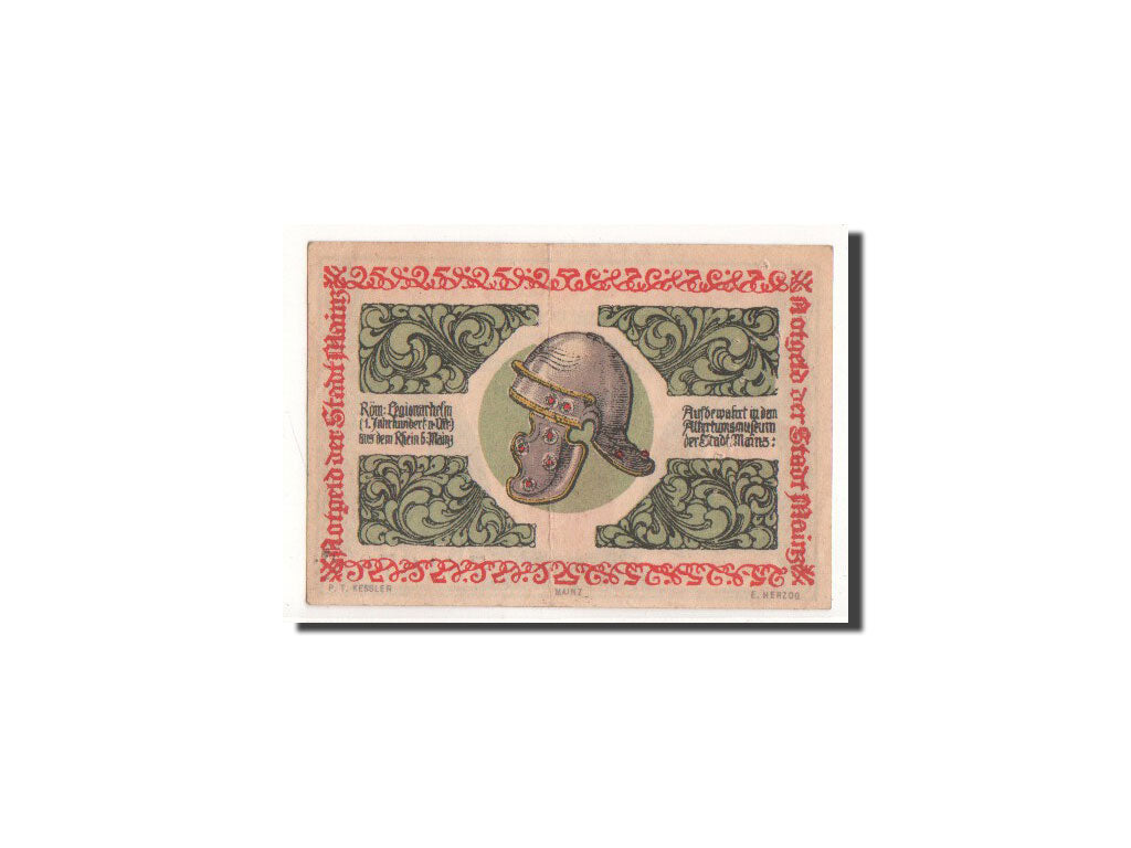 Geldschein, Deutschland, Mayence, 25 Pfennig, Ecusson, 1921, 1921-04-01, VZ