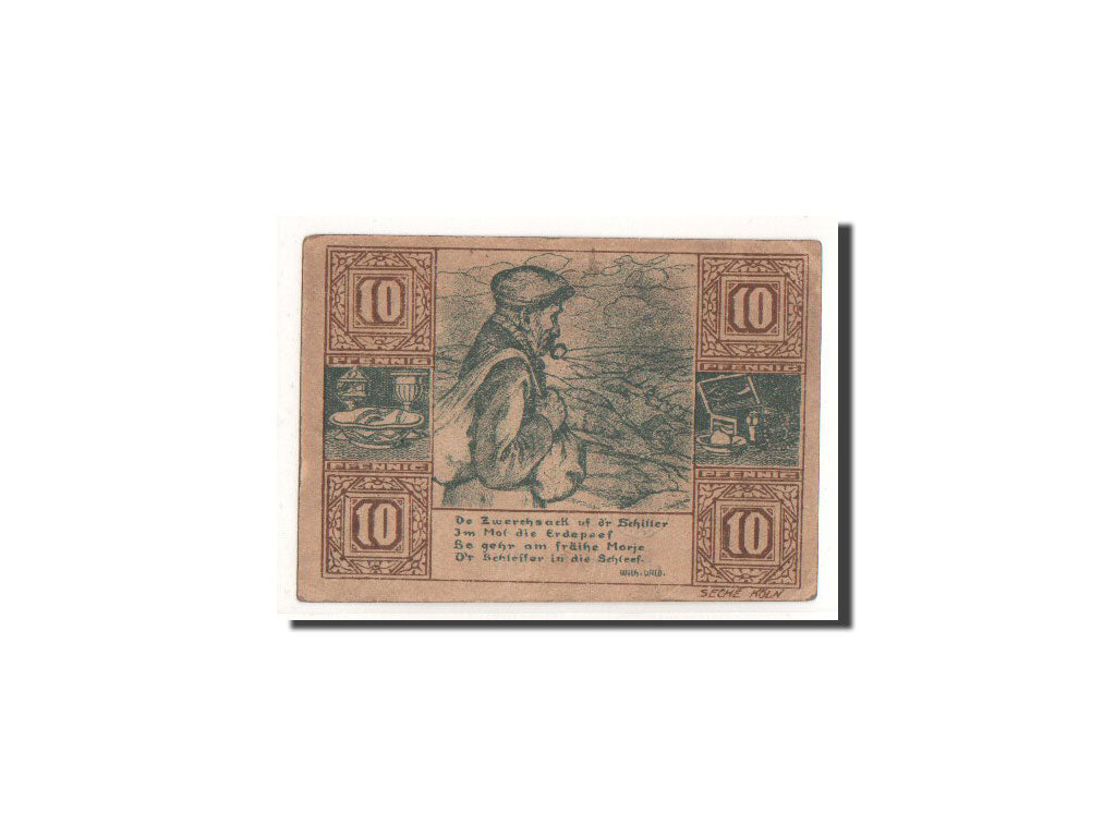 Billete, Alemania, Birkenfelder, 10 Pfennig, personnage, 1921, 1921-02-01, MBC+