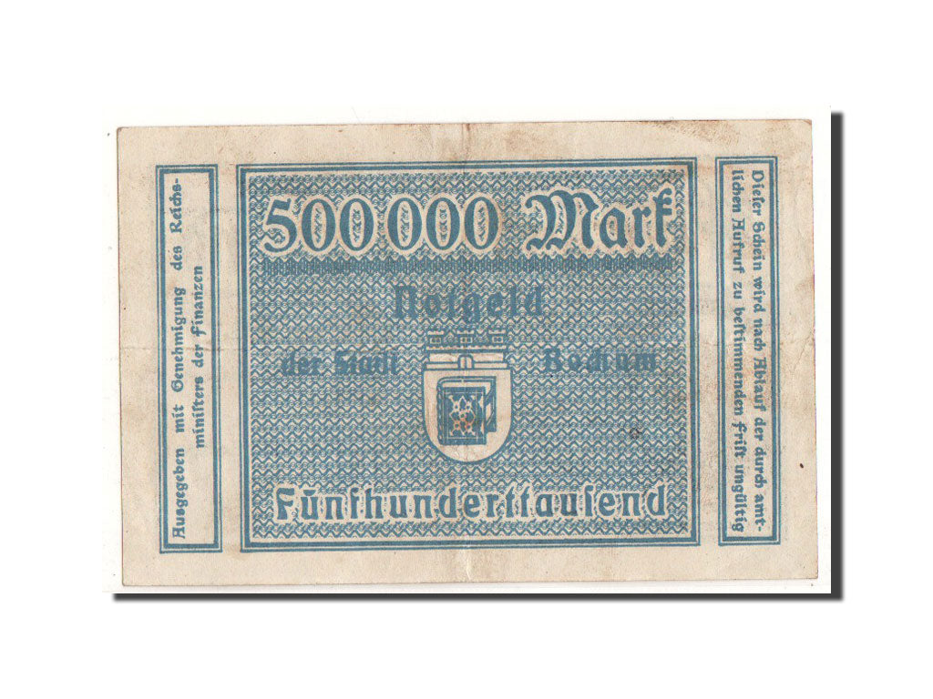 Billete, Alemania, Bochum, 500 000 Mark, Ecusson, 1923, 1923-08-15, BC+
