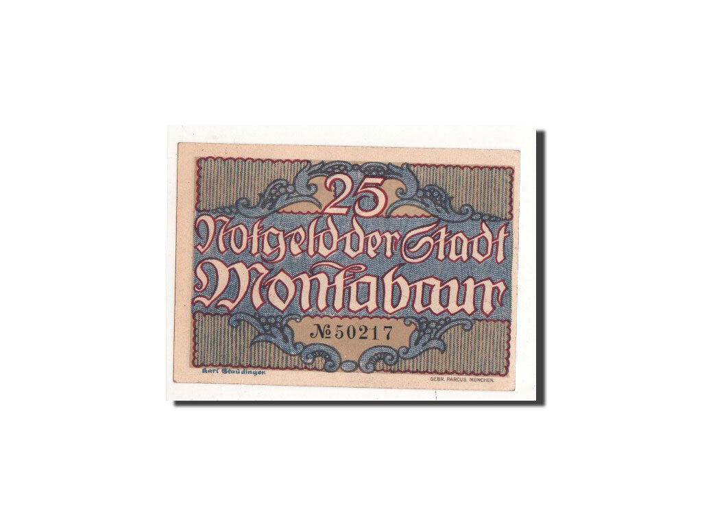 Billet, Allemagne, Montabaur, 25 Pfennig, château, 1920, 1920-12-01, NEUF