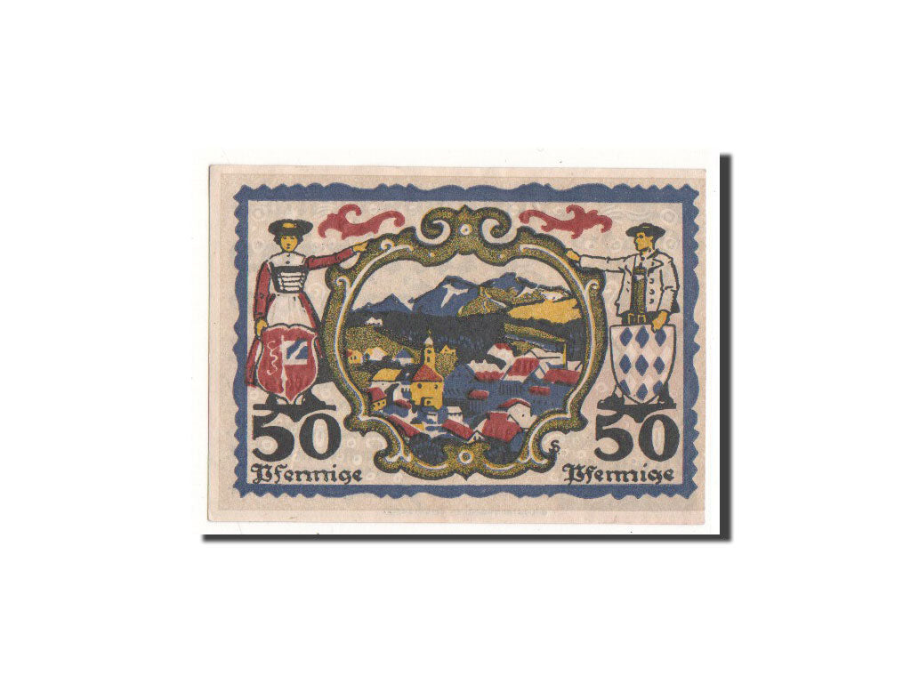 Geldschein, Deutschland, Miesbach, 50 Pfennig, paysage, 1920, 1920-12-29, UNZ