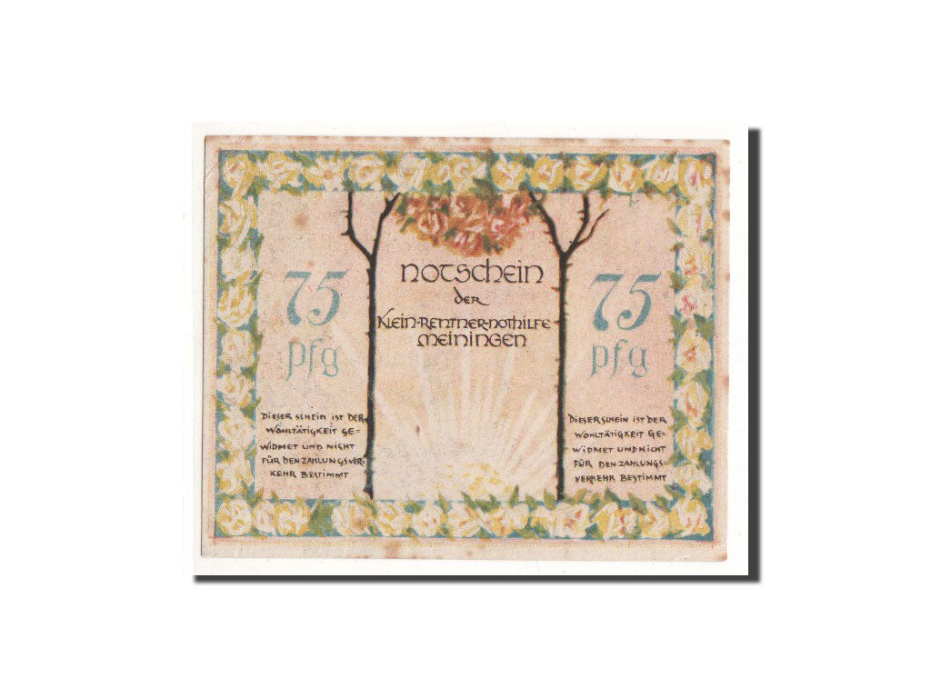 Banknot, Niemcy, Meiningen, 75 Pfennig, personnage, O.D, Undated, UNC(65-70)