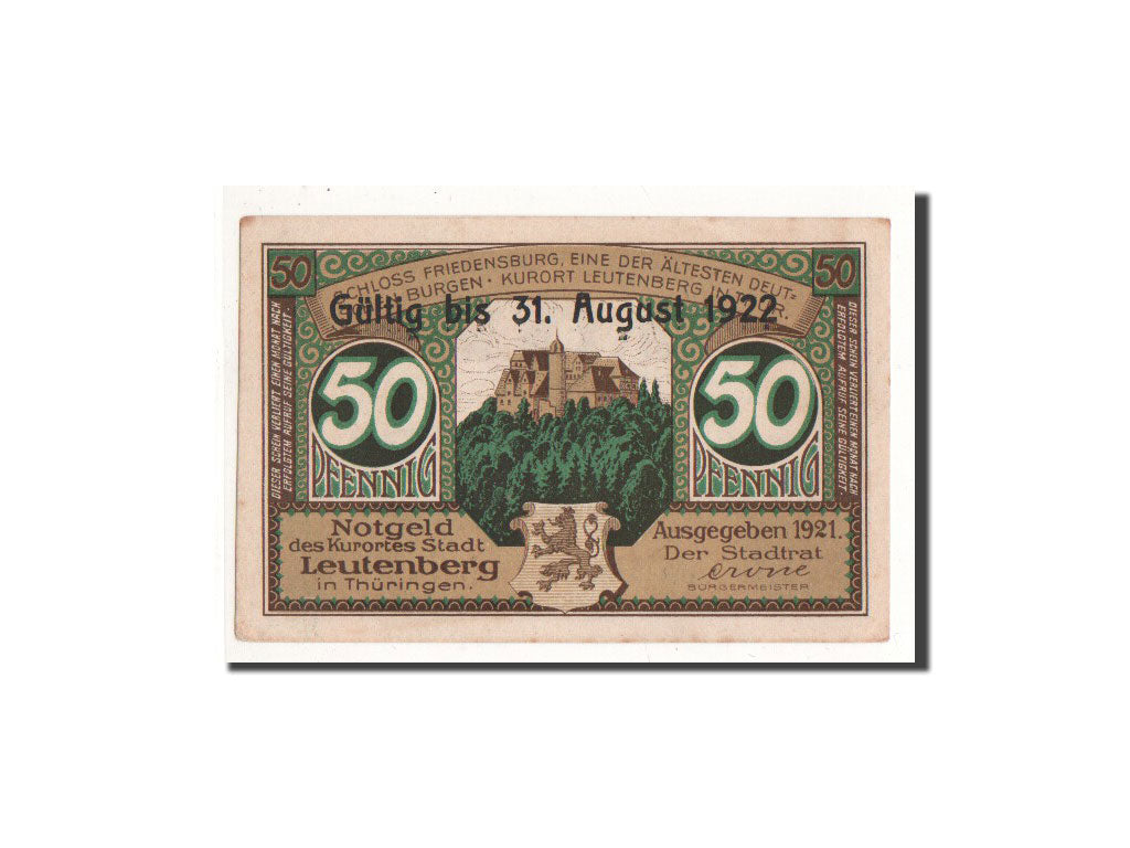 Billete, Alemania, Leutenberg, 50 Pfennig, personnage, 1921, Undated, UNC