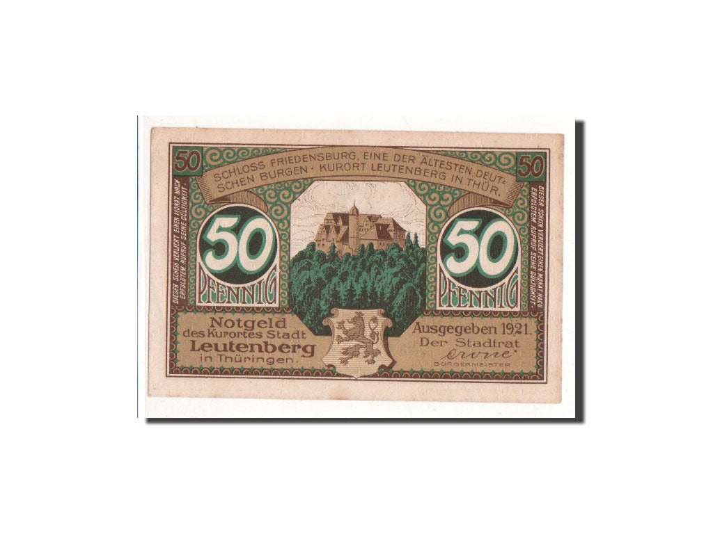 Geldschein, Deutschland, Leutenberg, 50 Pfennig, personnage, 1921, Undated, UNZ