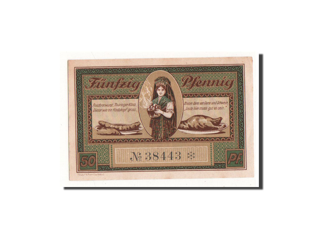 Geldschein, Deutschland, Leutenberg, 50 Pfennig, personnage, 1921, Undated, UNZ