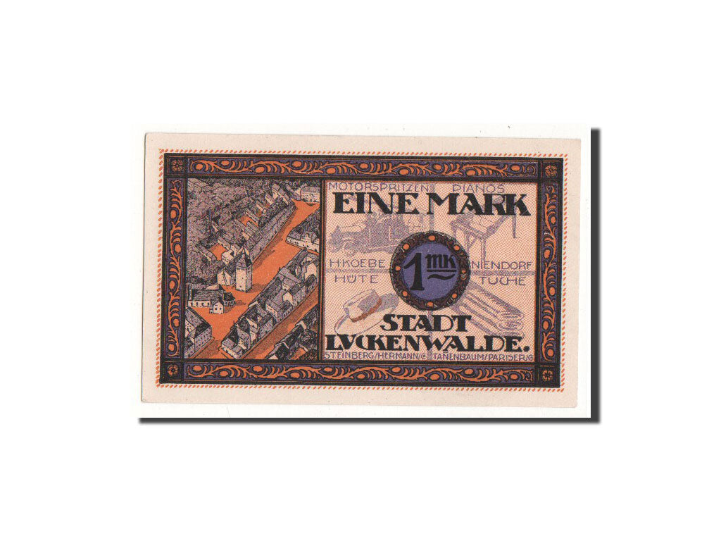 Banknot, Niemcy, Luckenwalde, 100 Pfennig, Ville, 1921, 1921-12-01, UNC(65-70)