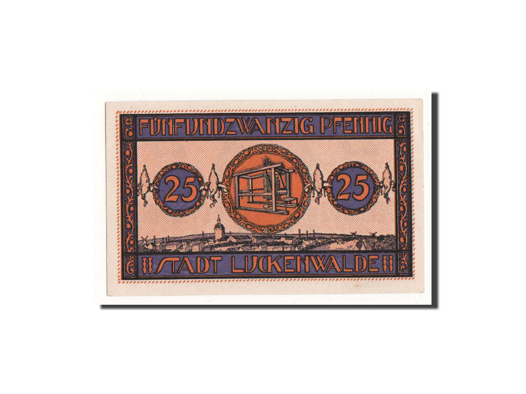 Geldschein, Deutschland, Luckenwalde, 25 Pfennig, machine, 1921, 1921-12-01