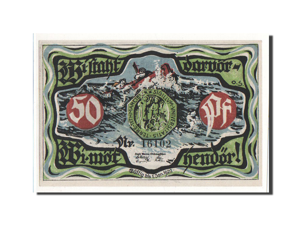 Banknote, Germany, Marne, 50 Pfennig, personnage, O.D, Undated, UNC(65-70)