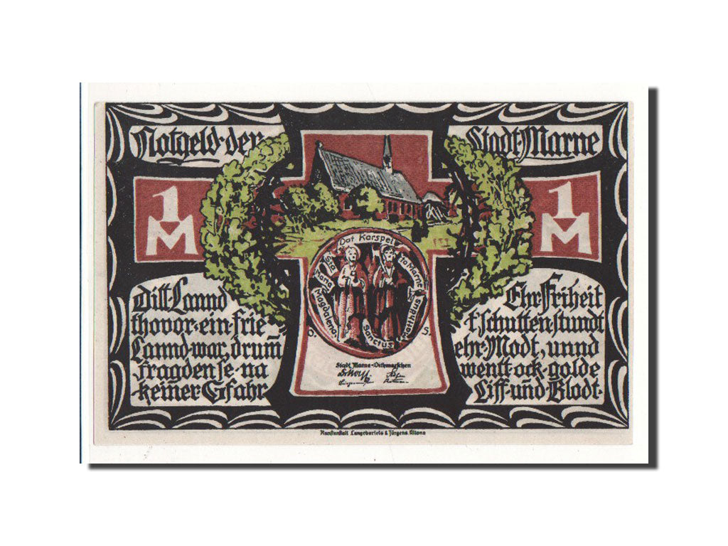 Billete, Alemania, Marne, 1 Mark, personnage, O.D, Undated, UNC, Mehl:873.1