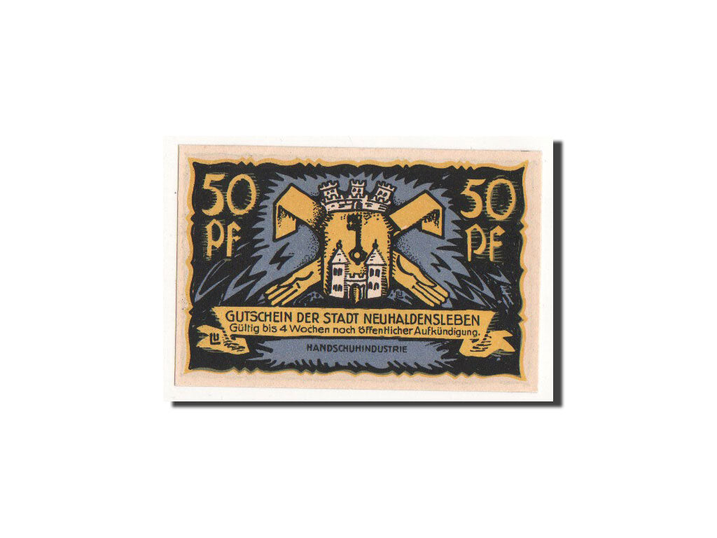 Geldschein, Deutschland, Neuhaldensleben, 50 Pfennig, Usine, O.D, Undated, UNZ