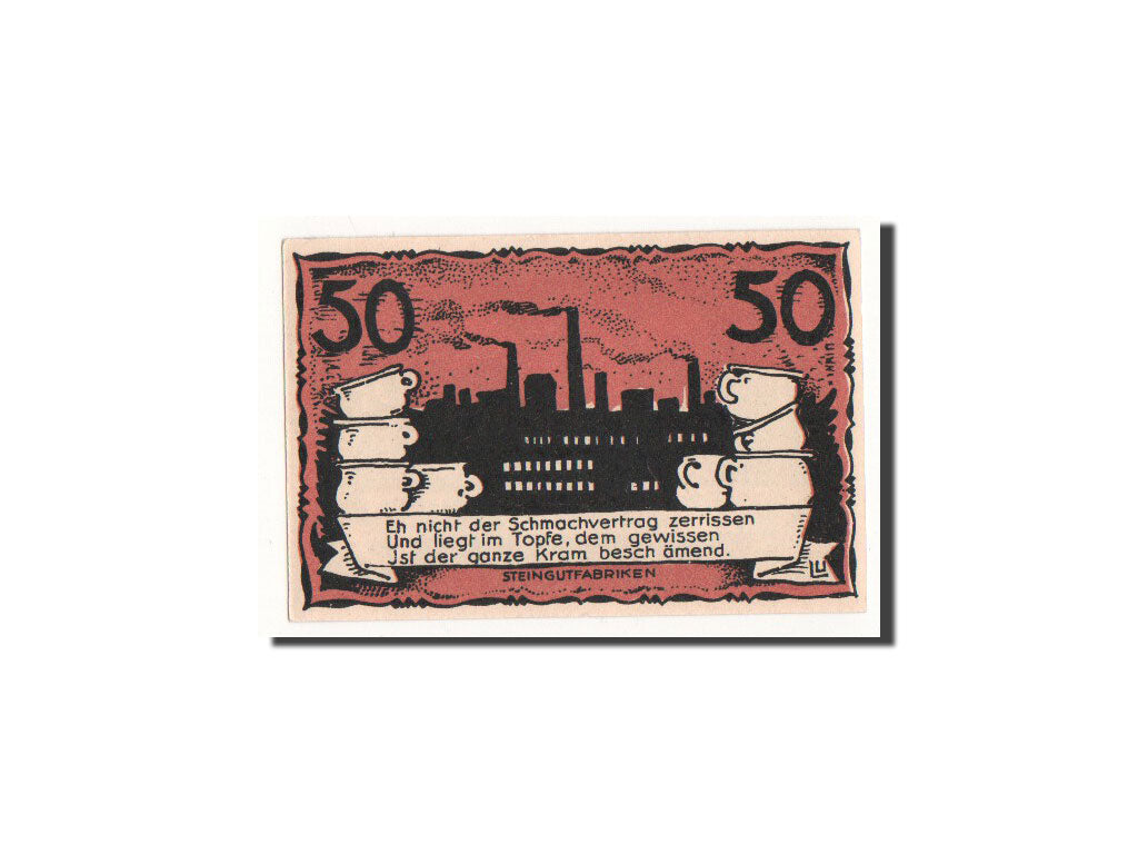 Geldschein, Deutschland, Neuhaldensleben, 50 Pfennig, Usine, O.D, Undated, UNZ