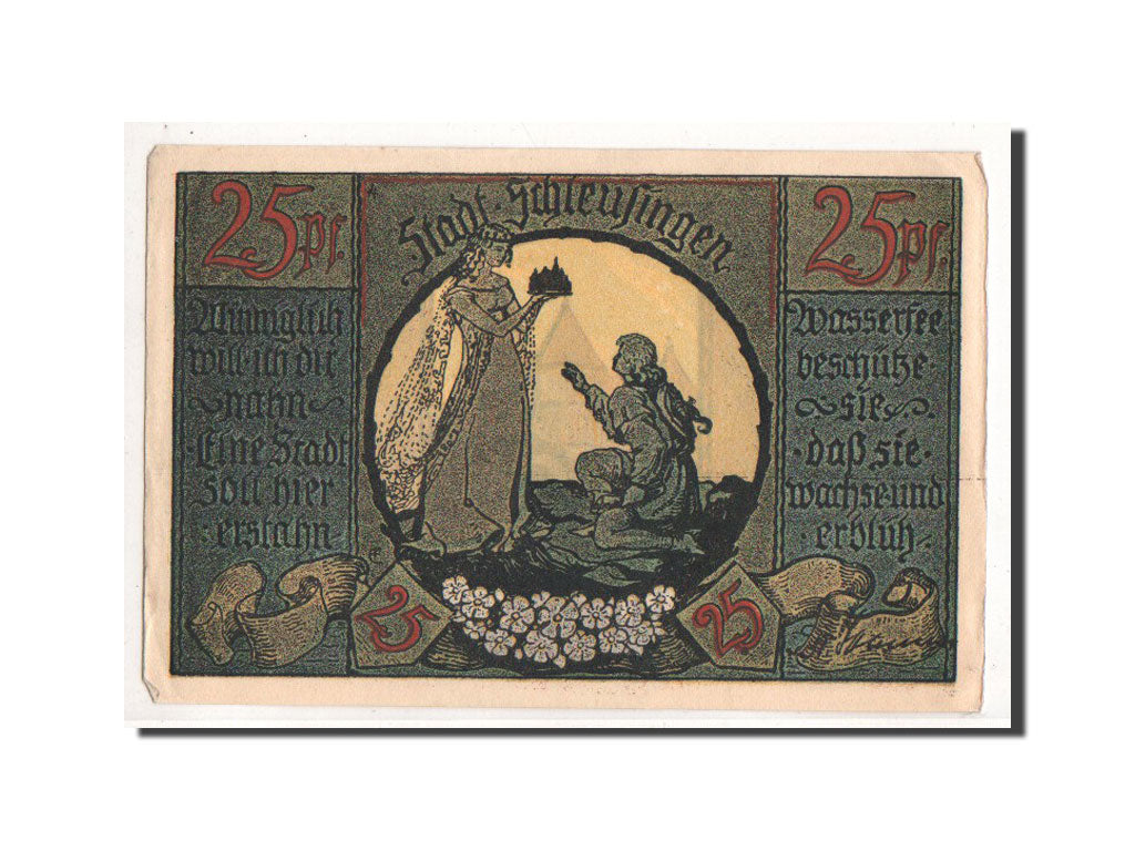 Billete, Alemania, Schleusingen Stadt, 25 Pfennig, Ville, O.D, Undated, UNC