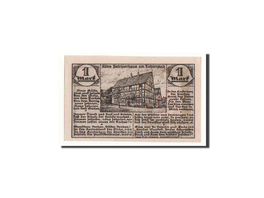 Billete, Alemania, Nieheim, 1 Mark, Maison, 1921, 1921-11-19, UNC, Mehl:972.1