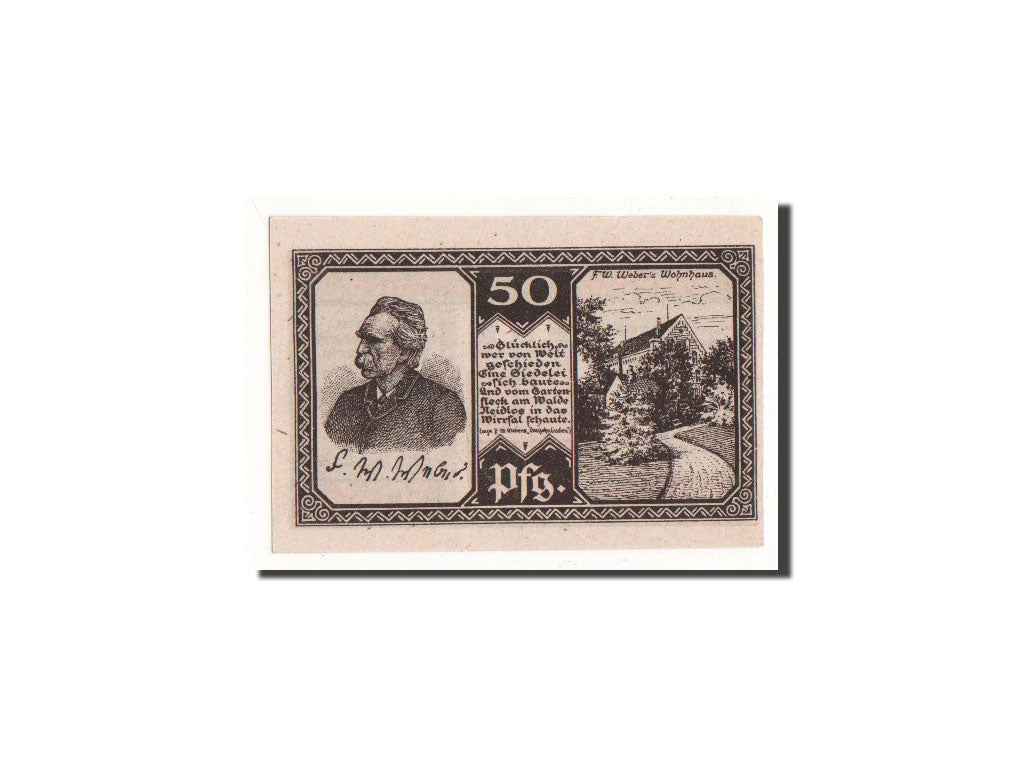 Banknote, Germany, Nieheim, 50 Pfennig, portrait, 1921, 1921-11-19, UNC(65-70)
