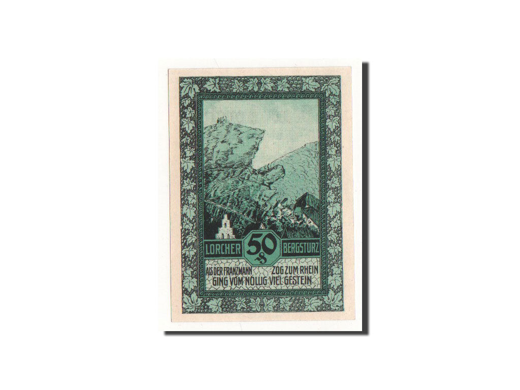 Billete, Alemania, Lorch, 50 Pfennig, paysage, 1921, 1921-06-15, UNC, Mehl:815.3