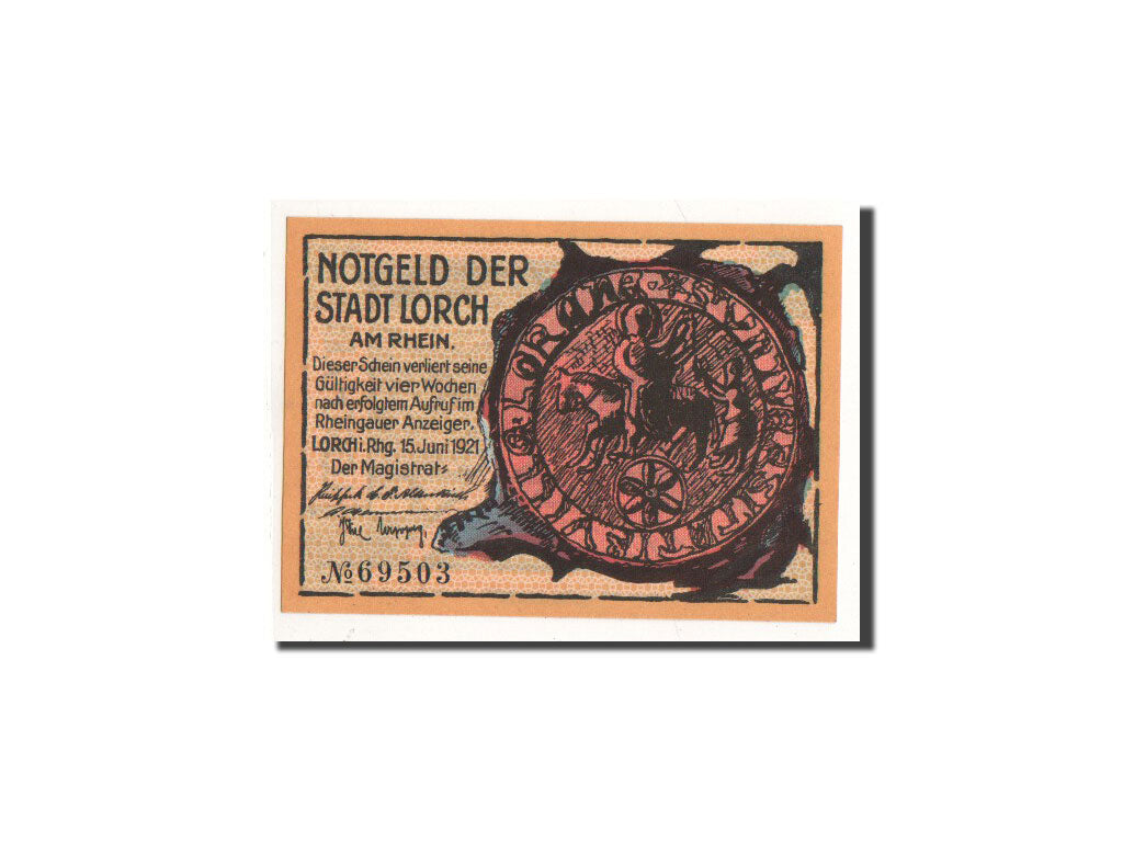Banknote, Germany, Lorch, 25 Pfennig, personnage, 1921, 1921-06-15, UNC(65-70)